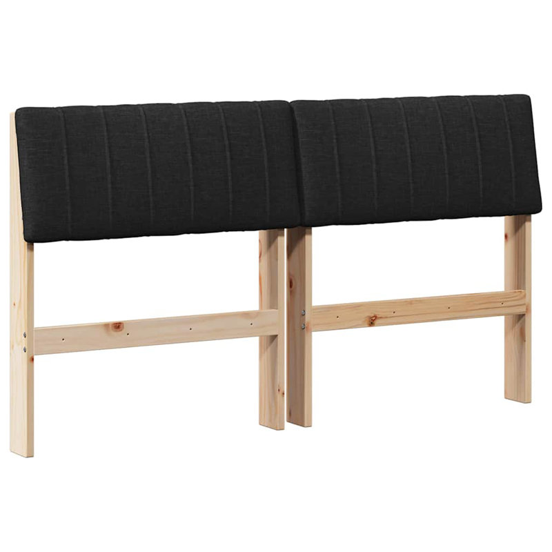 Solid Wood Headboard, EU Double - 140 x 200 cm, Brown, Black