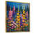 Toile avec cadre flottant or