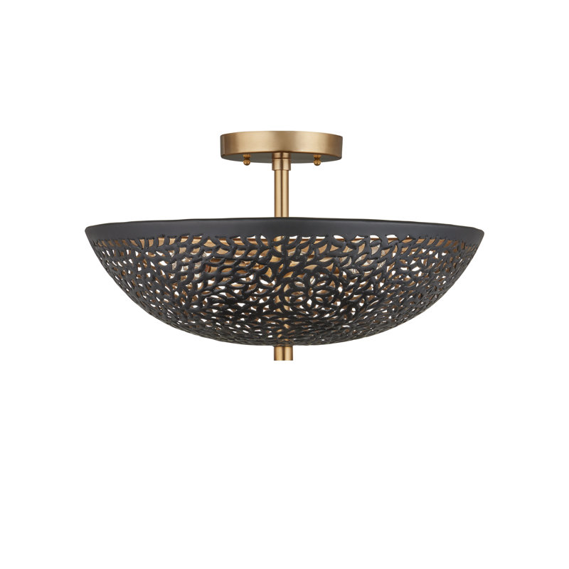 Jali 3 Light Semi-Flush Mount