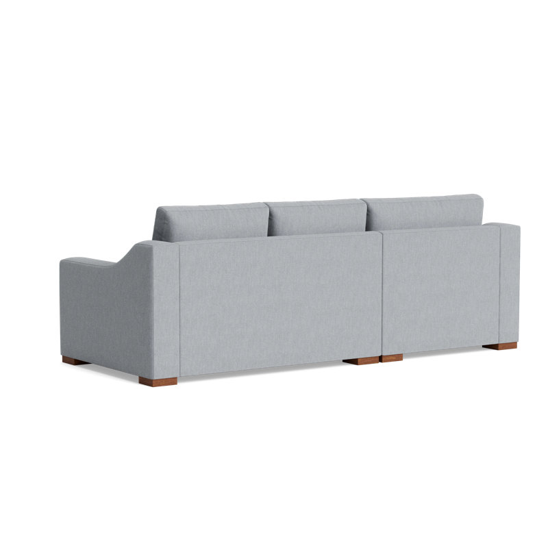 Lucca Sectional, Left Hand Facing, Performance Weave - Zinc