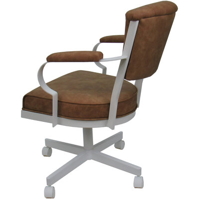Magaw Swivel Metal Caster Dining Chair