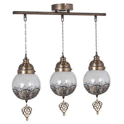 2 - Light Gold Kitchen Island Pendant