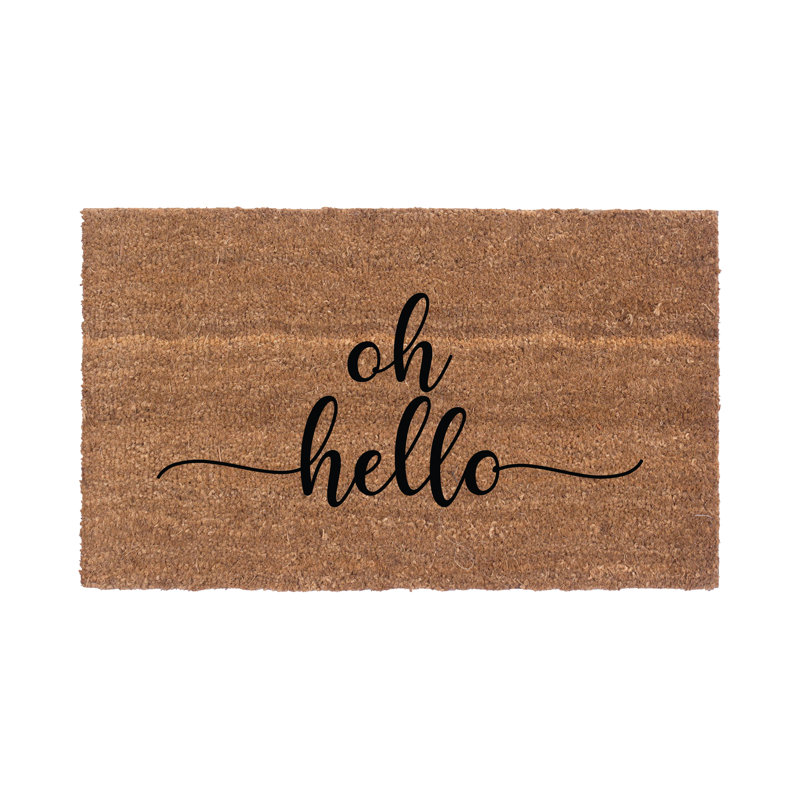 Tapis d'entrée antidérapant Eneri Oh Hello, L 18 po x L 30 po