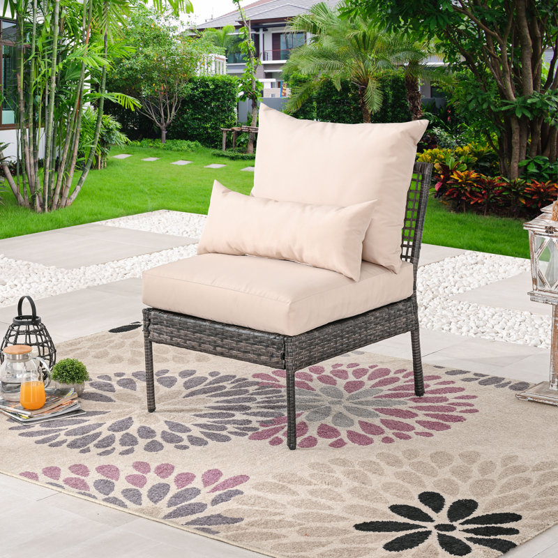 Addiego Patio Chair with Cushions and Pillow