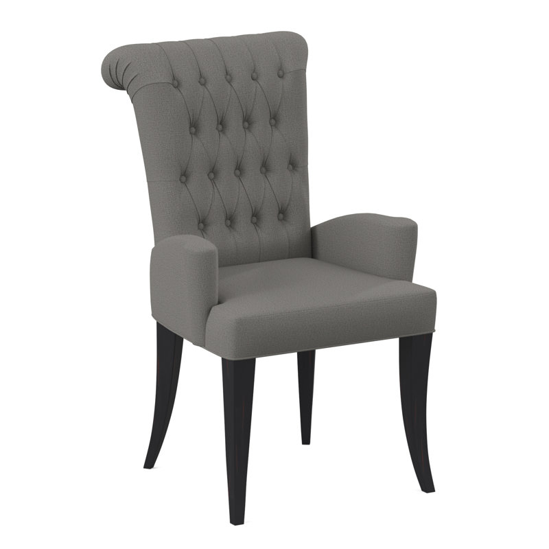 Petit fauteuil de salle à manger Gossamer, Ébène rétro, Neige Polly