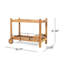 Chariot-bar à tablette en bois - Panneaux à lattes, mobile avec porte-bouteilles de vin, l 44 po x P 21,72 po, H 31,64 po, métal au design transitionnel noir, option de rangement