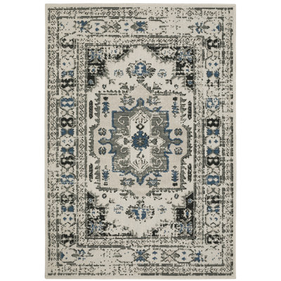 Tapis d'intérieur / extérieur beige / gris Dylen