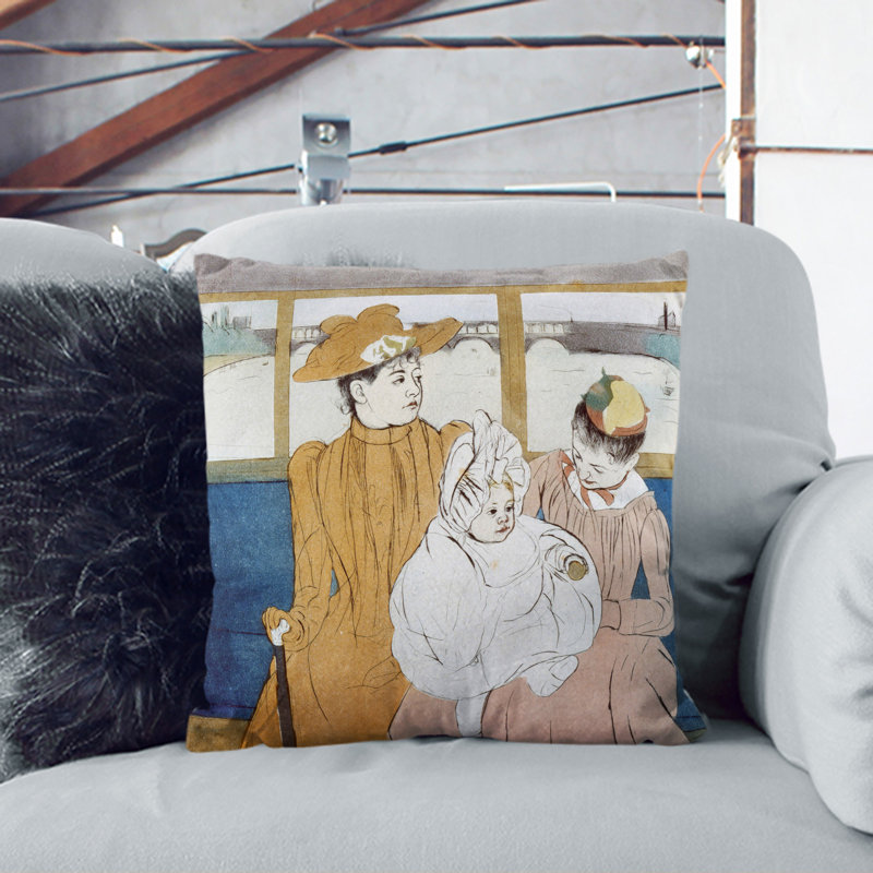 Square Cushion, 40cm H x 40cm W x 15cm D, White