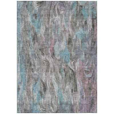 Machine Washable Indoor/Outdoor Houtz ACN2269 Abstract Rug