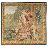 Hand-Knotted High-Quality Cream and Green Area Rug