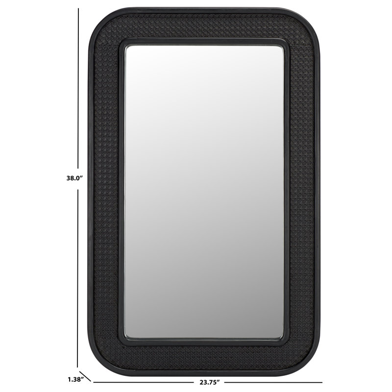 Arlesa Rectangle Wall Mirror, Black
