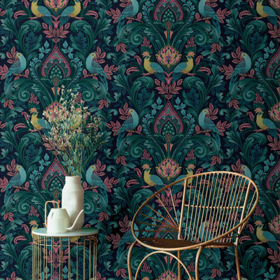 Rouleau de papier peint à médaillon Arcadia Collection