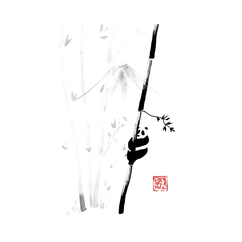 Panda In The Tree III by Péchane - Print on Canvas, Wrapped Canvas, 101.6 cm H x 66.04 cm W x 1.91 cm D