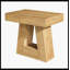 Table de bout 24 po, table d'appoint étroite à 2 niveaux avec base trapézoïdale
