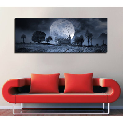 Peinture panoramique sur toile tendue