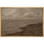 «Calm Coastal Shoreline Cloudy Moody Seascape», reproduction d'art sur toile encadrée dans la chambre principale-484871287-484871242