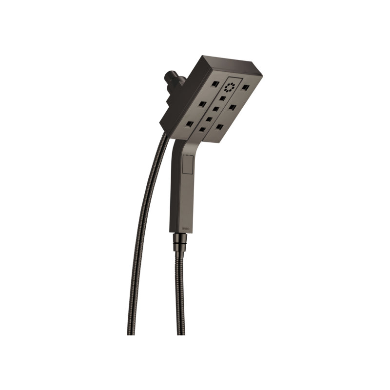 Essential™ H2OKinetic® Euro Square Hydrati® 2|1 Shower, 2.5, Brilliance Black Onyx
