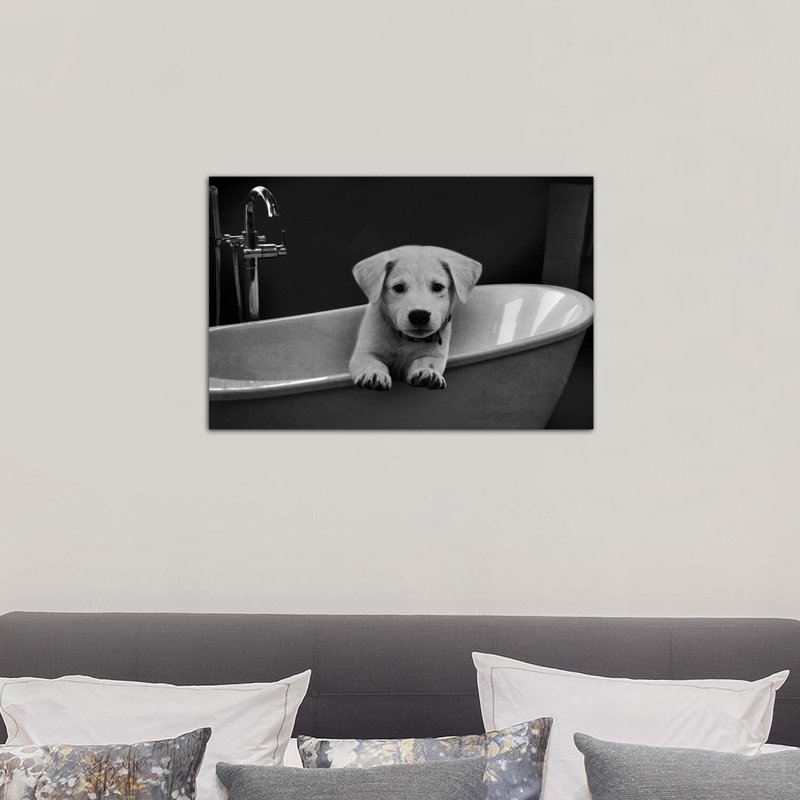 Bathroom Friend 1 by Marcus Prime - Wrapped Canvas Print, 66.04 cm H x 45.72 cm W x 3.175 cm D