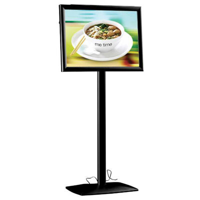 Porte-affiche flexible avec boîte à DEL