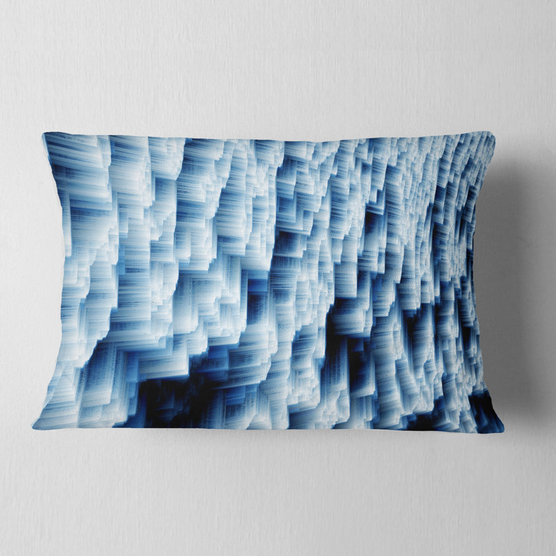 Abstract Blue Ice - Abstract Printed Throw Pillow