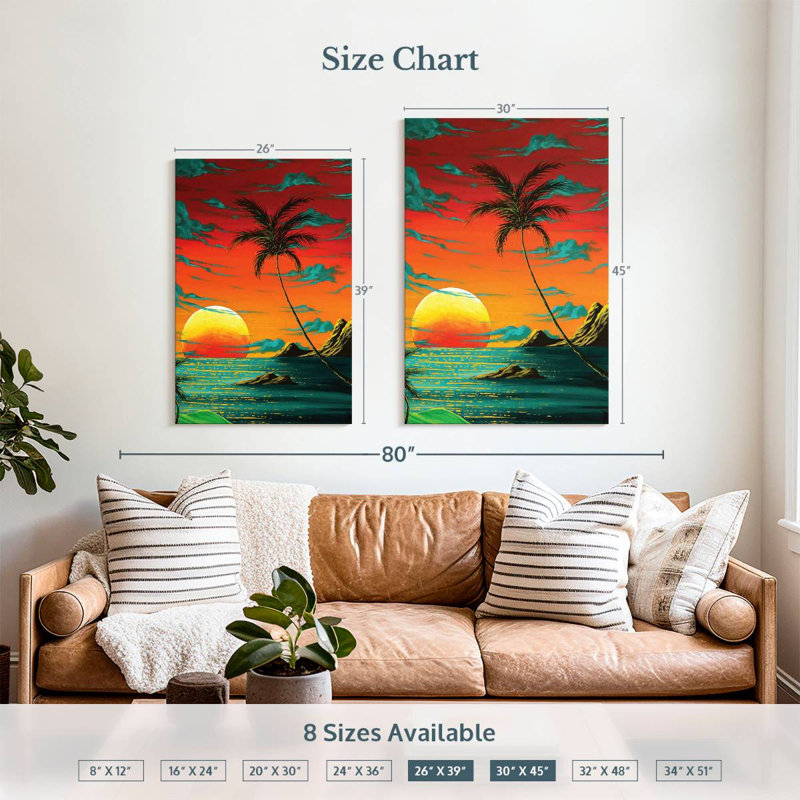 Gillard Tropical Burn, 39" H x 26" W
