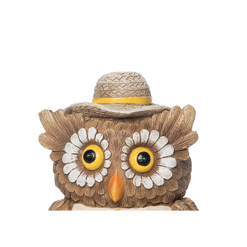 Figurine de hibou avec citrouille