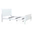 Lit simple simple blanc, style, moderne contemporain, bois massif, anglais, preuve, structure de lit 47H-130847613-130847615