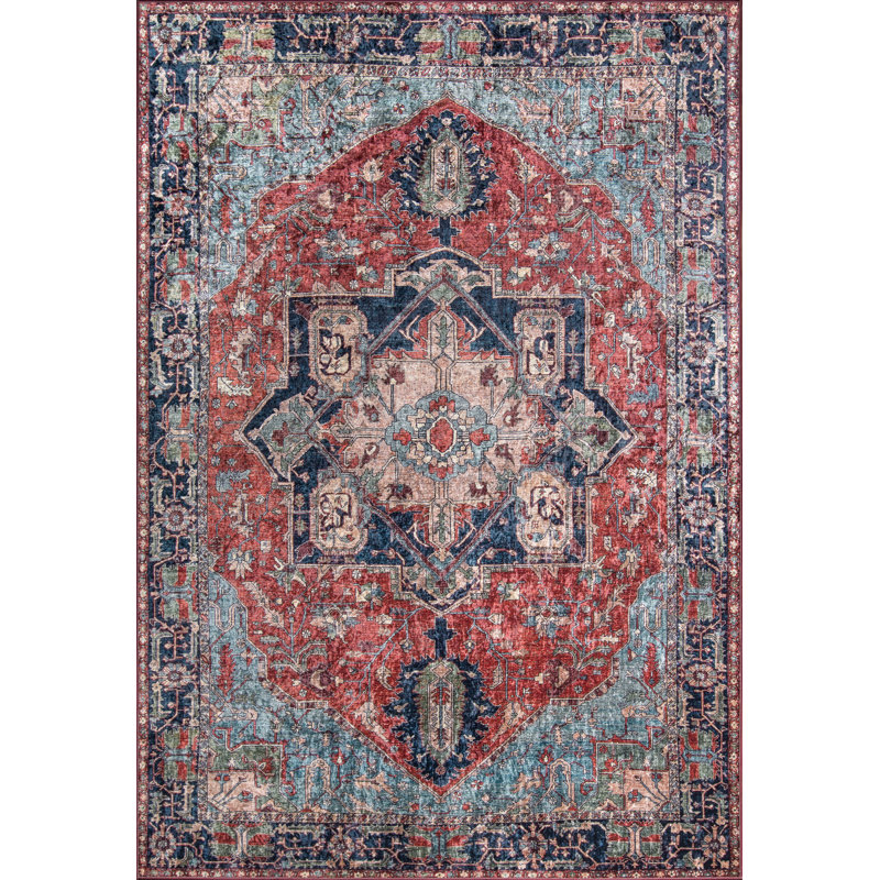 Tapis oriental rouge Katherine, Rectangle 2 pi x 3 pi