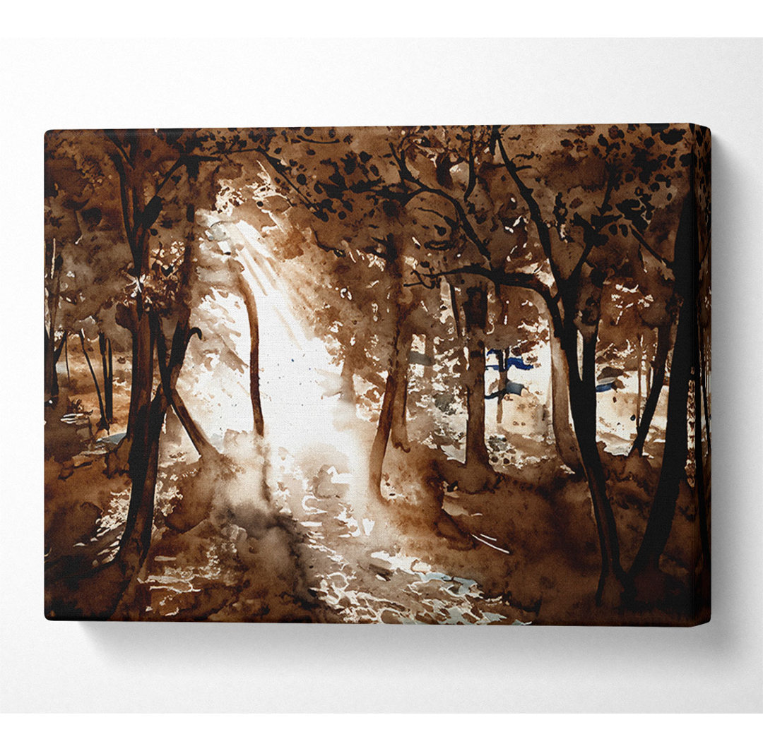 Cocoa Sunbeam Forest - Kunstdrucke auf Leinwand - Wrapped Canvas