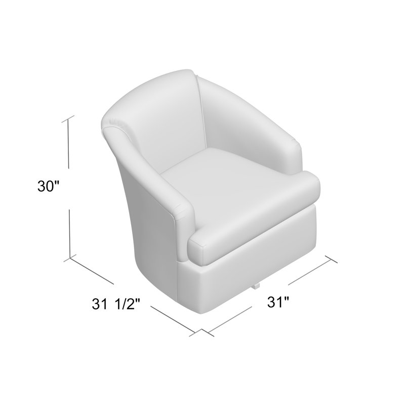 Cass Upholstered Swivel Armchair, Marble Grey Performance