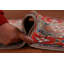 Tapis décoratif brun et rouge Kazak