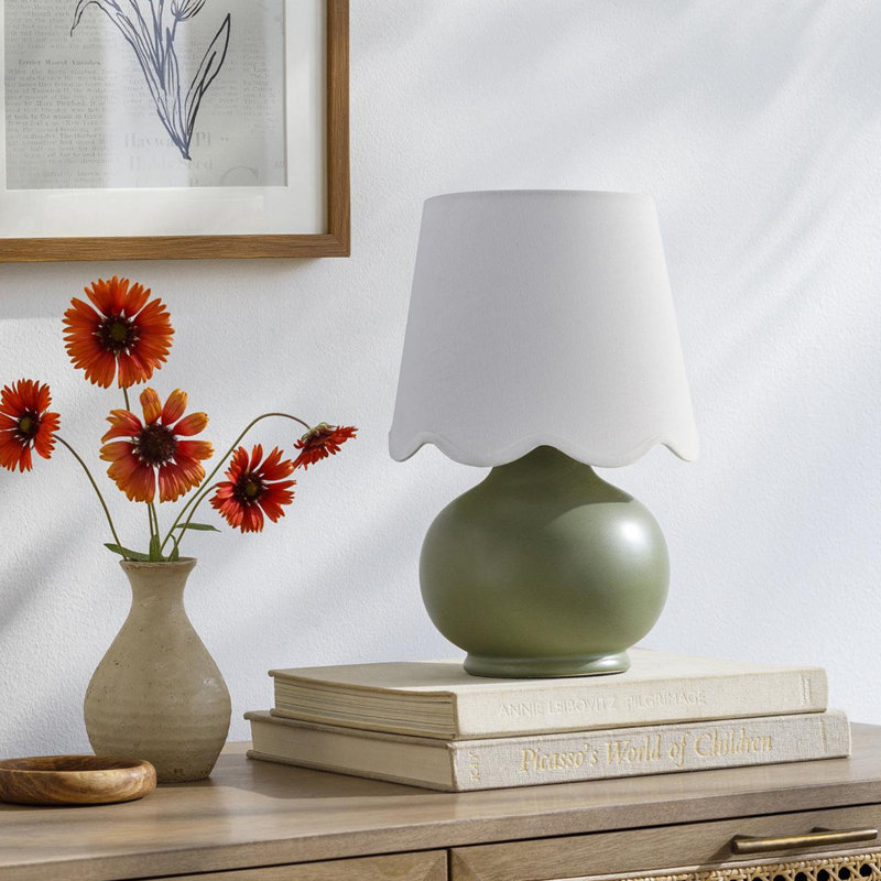 Lampe Momsen, Kaki, H 13 po x l 8 po x P 8 po, Sergé blanc