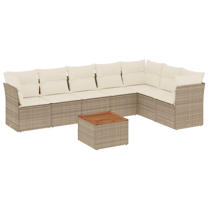 Grand canapé modulaire en rotin PE Vidaxl