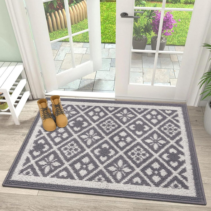 Area Rug, Gray, Rectangle 2' x 3'