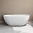 63'' x 29.5'' Freestanding Soaking Solid Surface Stone Resin Bathtub-108772686