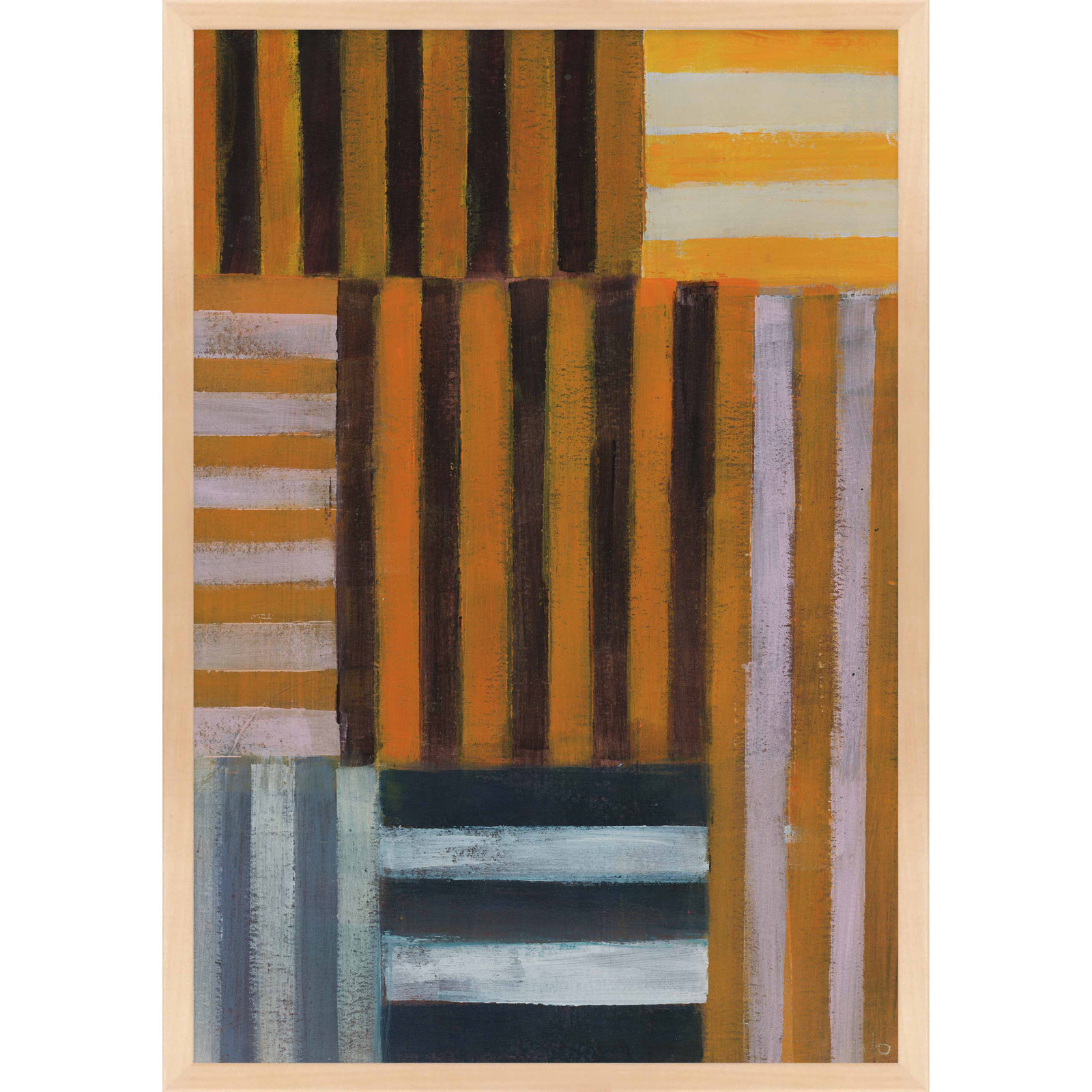 Back-and-Forth 1 Print by Anne-Marie Olczak, 20" H x 16" W, Framed Print Paper without Mat, Maple