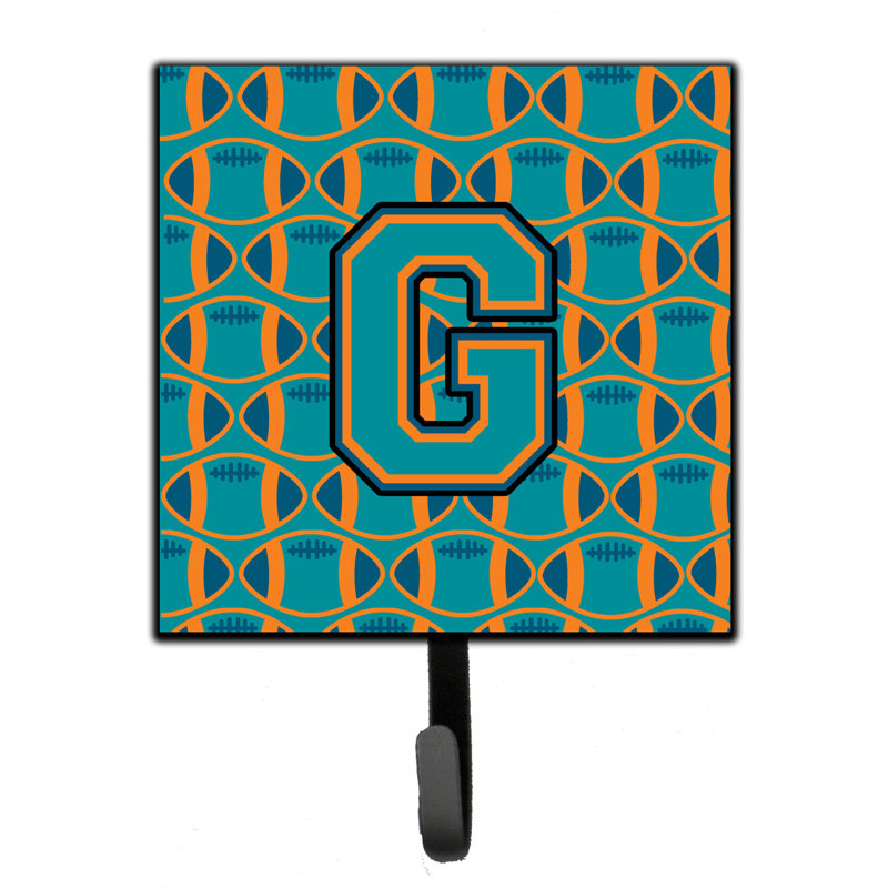 Porte-clés mural Darol Football, Bleu pacifique / orange / bleu marin, Lettre G