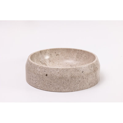 Natural Stone Vessel Bathroom Sink Circular Lucerna Ojinaga Marble