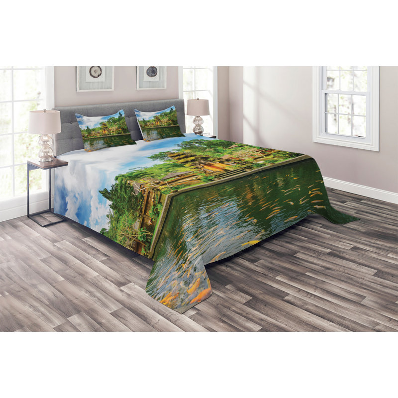 Eclectic Polyester Coverlet, King Bedspread + 2 Shams