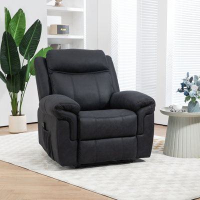 Fauteuil inclinable manuel avec 8 fonctions de massage par vibration et poches latérales