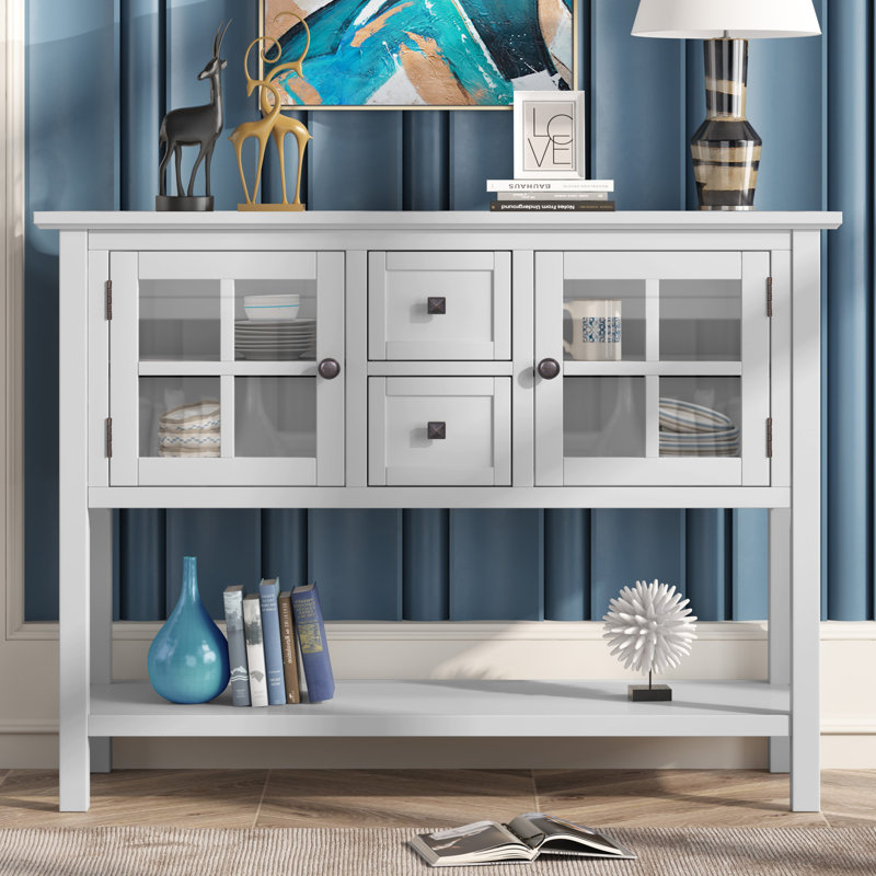 Console 45 po Mosheim, Blanc, Blanc