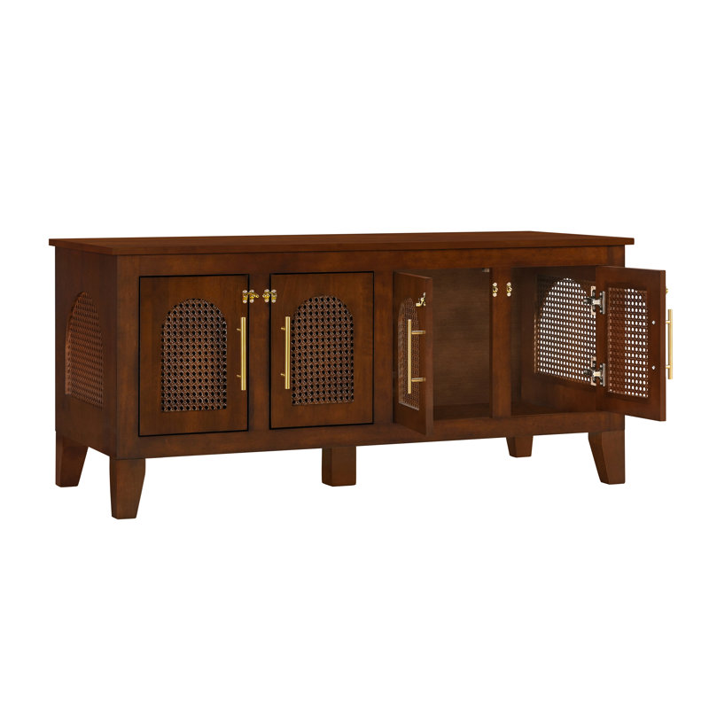 Armoire pour chien en rotin Aldercrest, Noyer