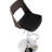 American Design Swivel Bar Stool With Curved Back, Adjustable Height, And Diamond Finish In Weathered Oak Black Upholstery, Finish,