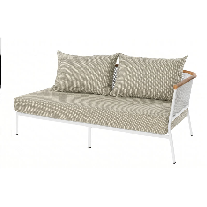 Causeuse 2 places avec coussin, Vert Panamone, Blanc, Oui