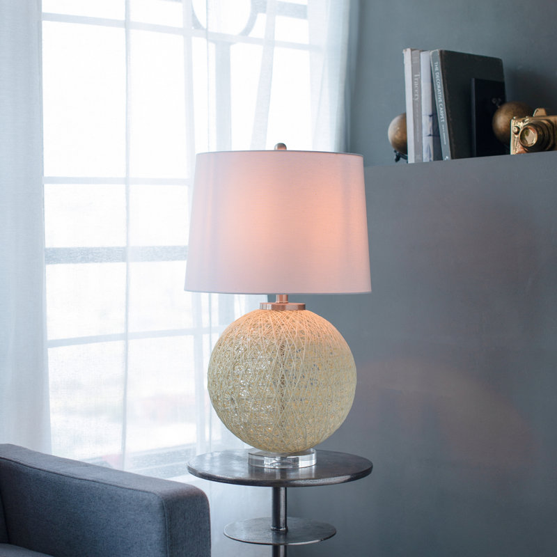Lampe de table avec base en papier beige