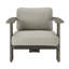 Fauteuil club d'extérieur Neville avec structure en aluminium bronze foncé et coussins taupe
