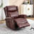 34.8"w Genuine Leather Manual Swivel Rocker Recliner Vintage Recliner With Heated Massage（set Of 2）-1838209179