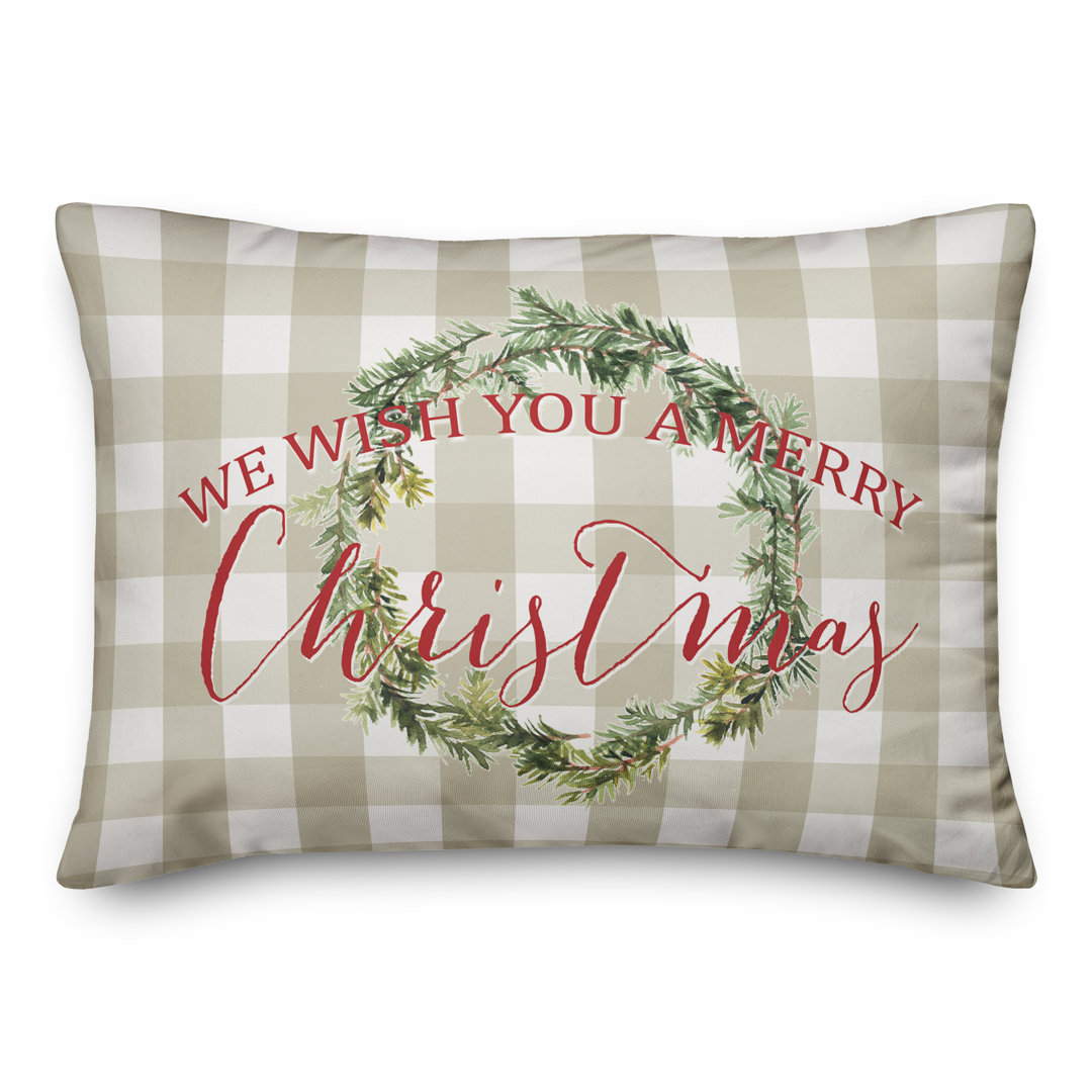  We Wish You a Merry Christmas Lumbar Pillow Designs Direct Creative Group