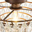 Teardrop Crystal Semi Flush Mount 