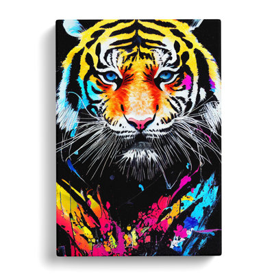Painted Tiger No.1 Abstract - Wall Art